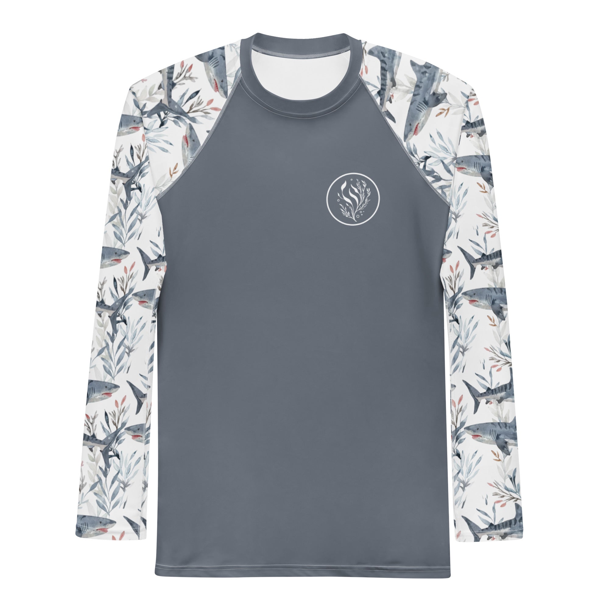 Tiger Shark Bloom Men's Rash Guard -  - ["men","rash guard","shark","Tiger Shark Bloom"]