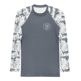 Tiger Shark Bloom Men's Rash Guard -  - ["men","rash guard","shark","Tiger Shark Bloom"]