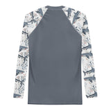 Tiger Shark Bloom Men's Rash Guard -  - ["men","rash guard","shark","Tiger Shark Bloom"]