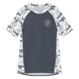 Tiger Shark Bloom Men’s Short Sleeve Swim Shirt -  - ["Men","Rash guard","shark","Tiger Shark Bloom"]