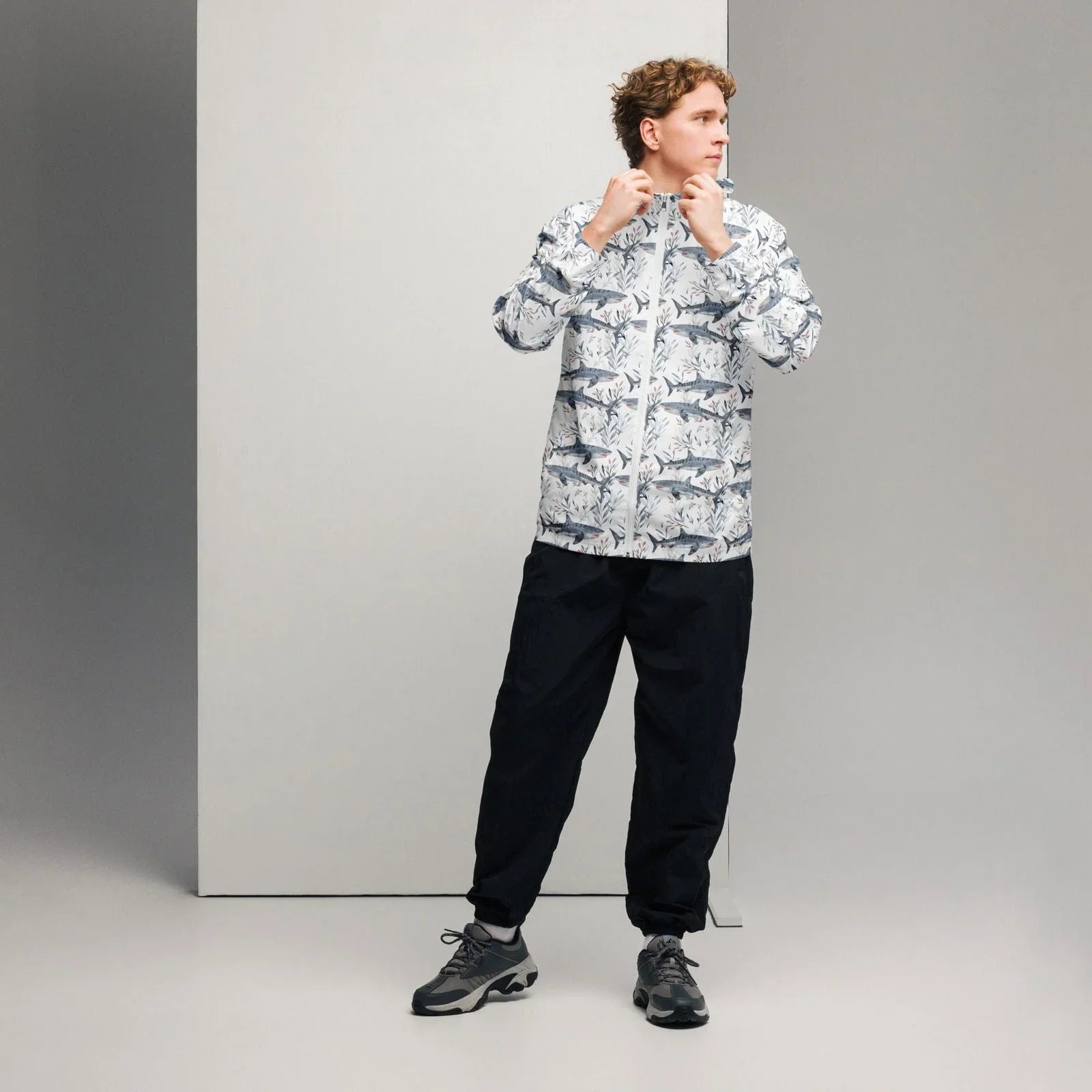 Tiger Shark Bloom Men's Windbreaker - 