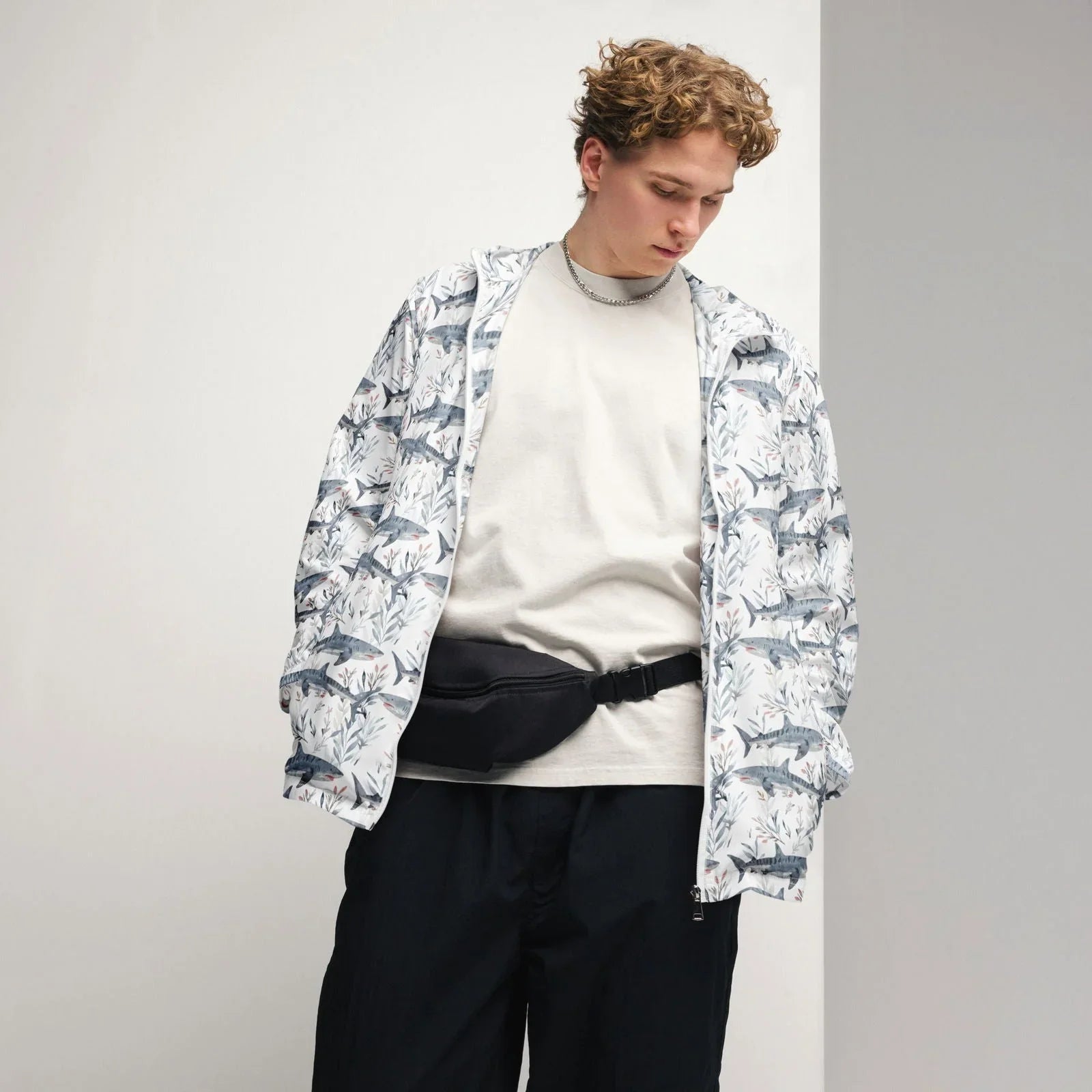 Tiger Shark Bloom Men's Windbreaker - 