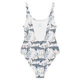 Tiger Shark Bloom One-Piece Swimsuit -  - ["shark","swim","Tiger Shark Bloom","women"]