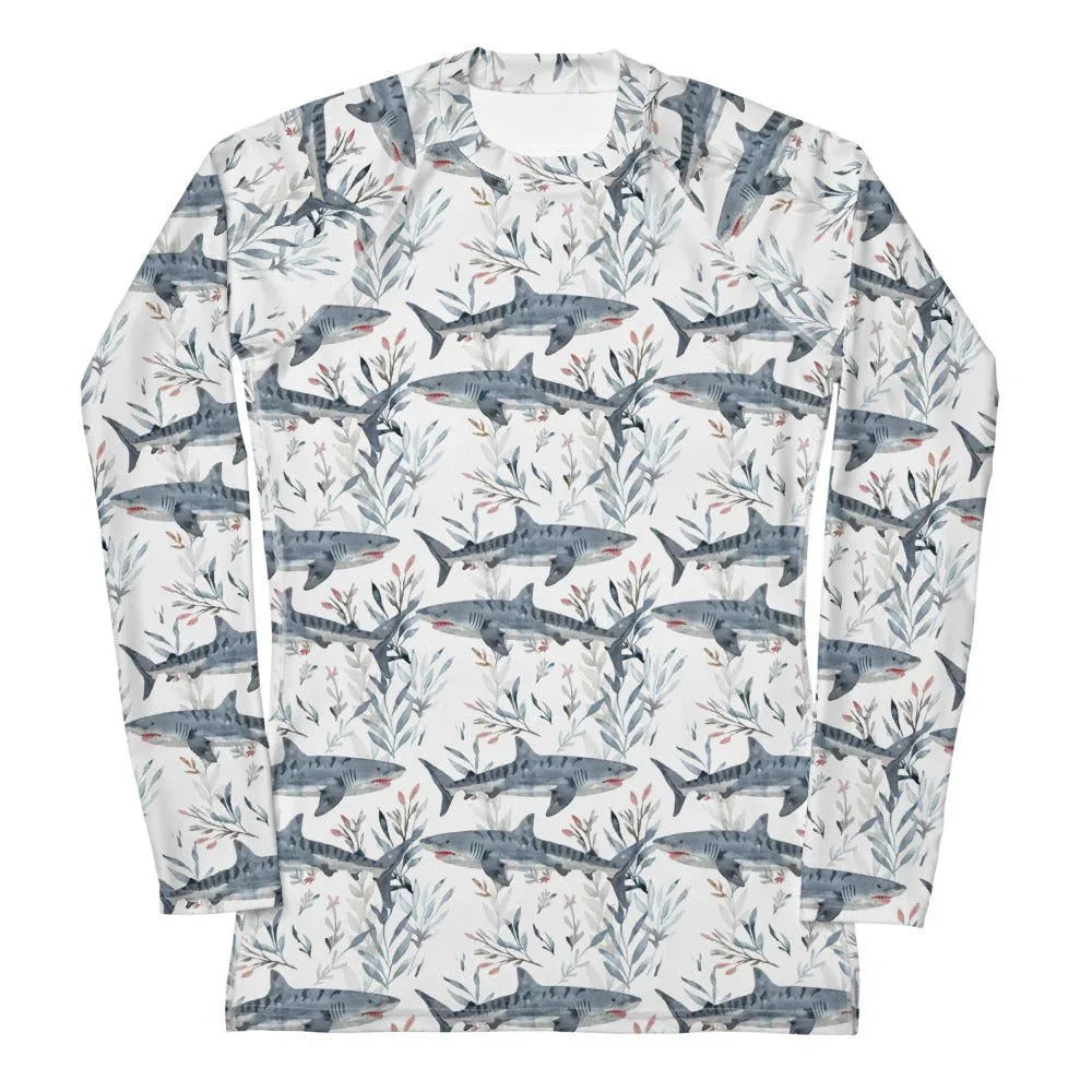 Tiger Shark Bloom Women's Rash Guard - 