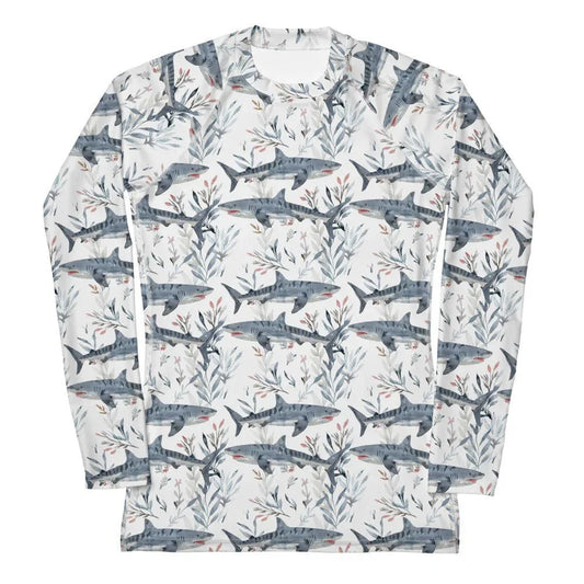 Tiger Shark Bloom Women's Rash Guard - 