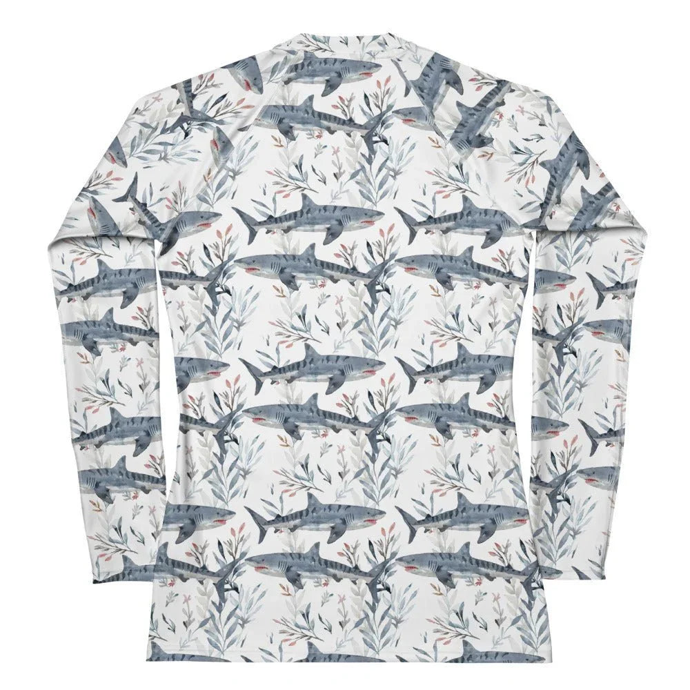 Tiger Shark Bloom Women's Rash Guard - 