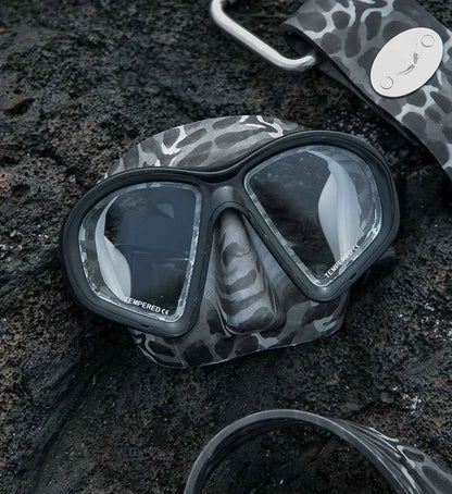 Oceza Tiger Shark Low Volume Silicone Printed Mask Dive Mask