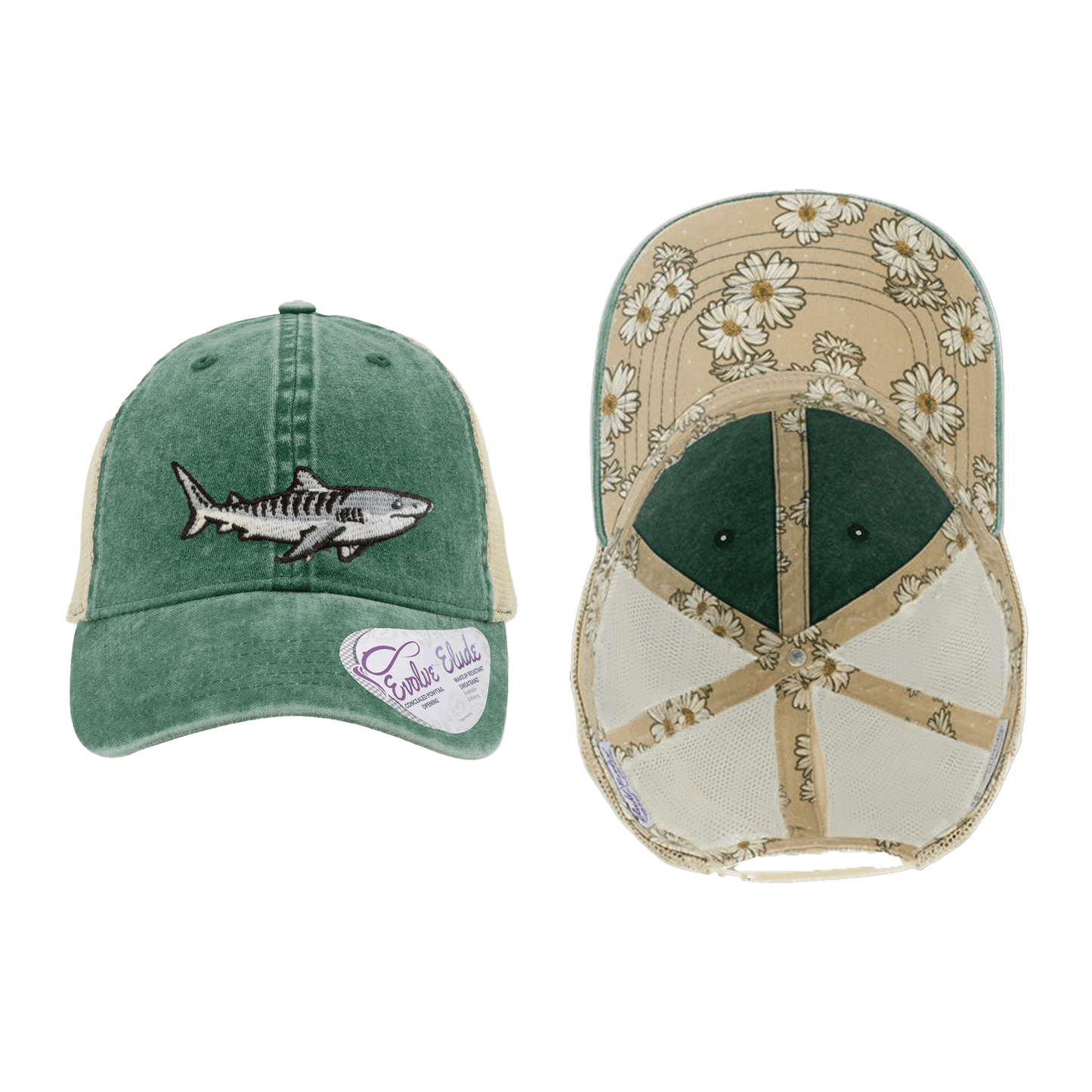 Tiger Shark Ponytail Mesh Cap - 