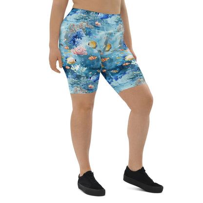 Tropical Reef Fish 8" Inch Shorts - 