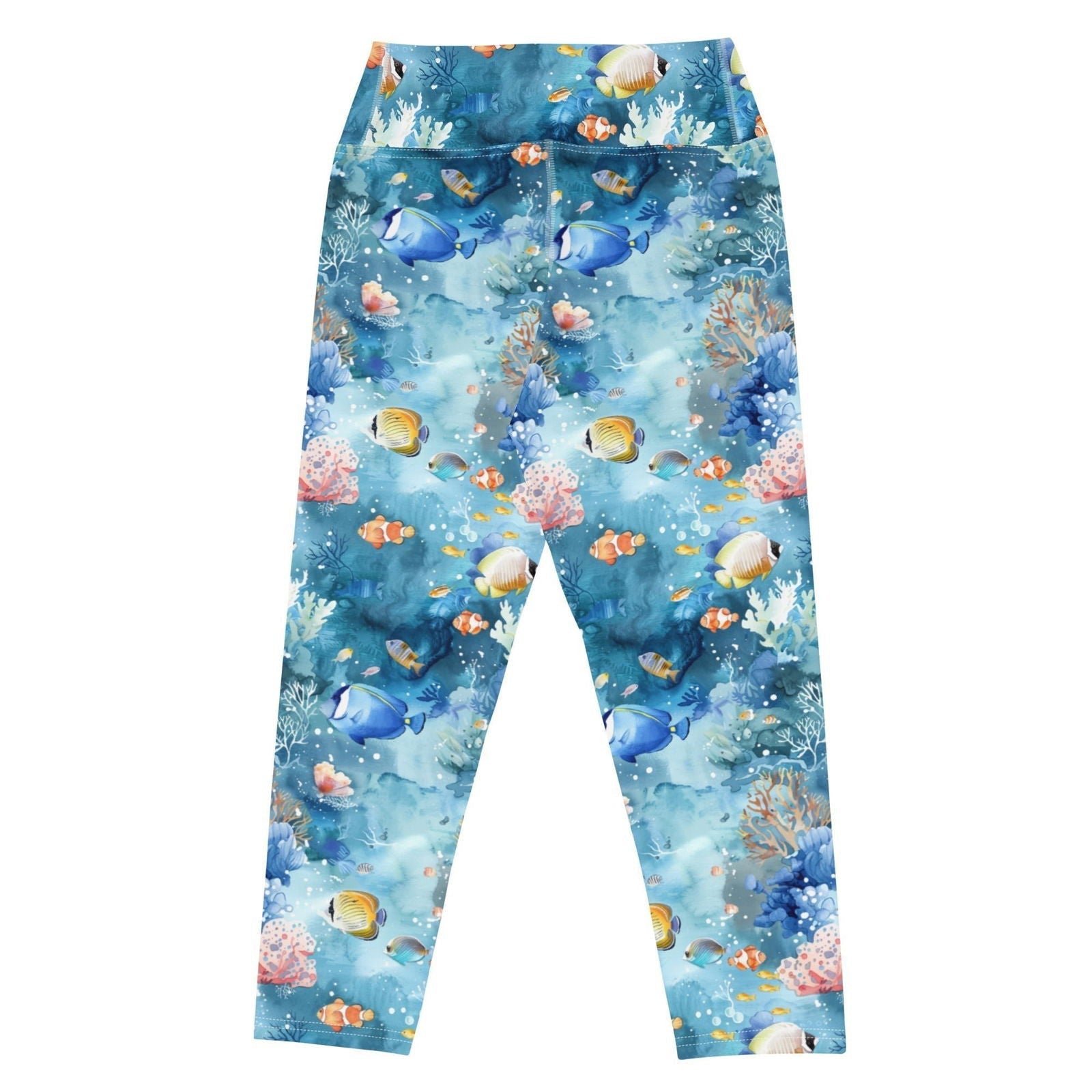 Tropical Reef Fish Capri Swim Leggings - 