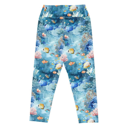Tropical Reef Fish Capri Swim Leggings - 