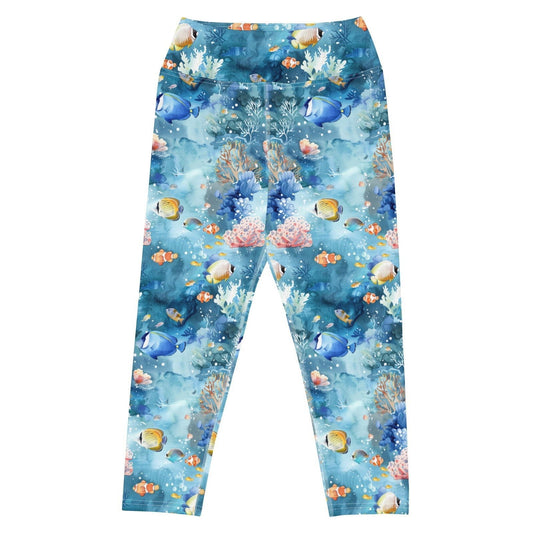 Oceanic Sea Turtle Capri Swim Leggings - 