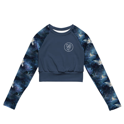 Moonlight Manta Eco Cropped Rash Guard Solid - 