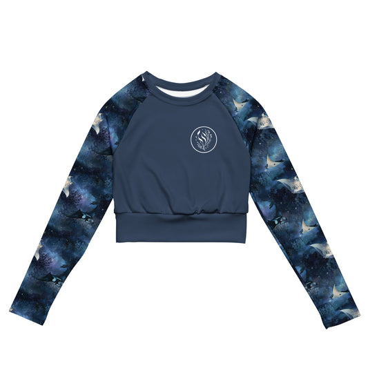 Moonlight Manta Eco Cropped Rash Guard Solid - 