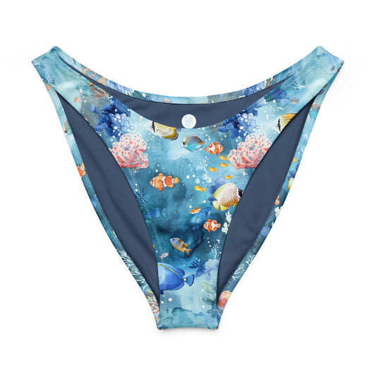 Invasive Lionfish Eco High-Leg Cheeky Bikini Bottom - 