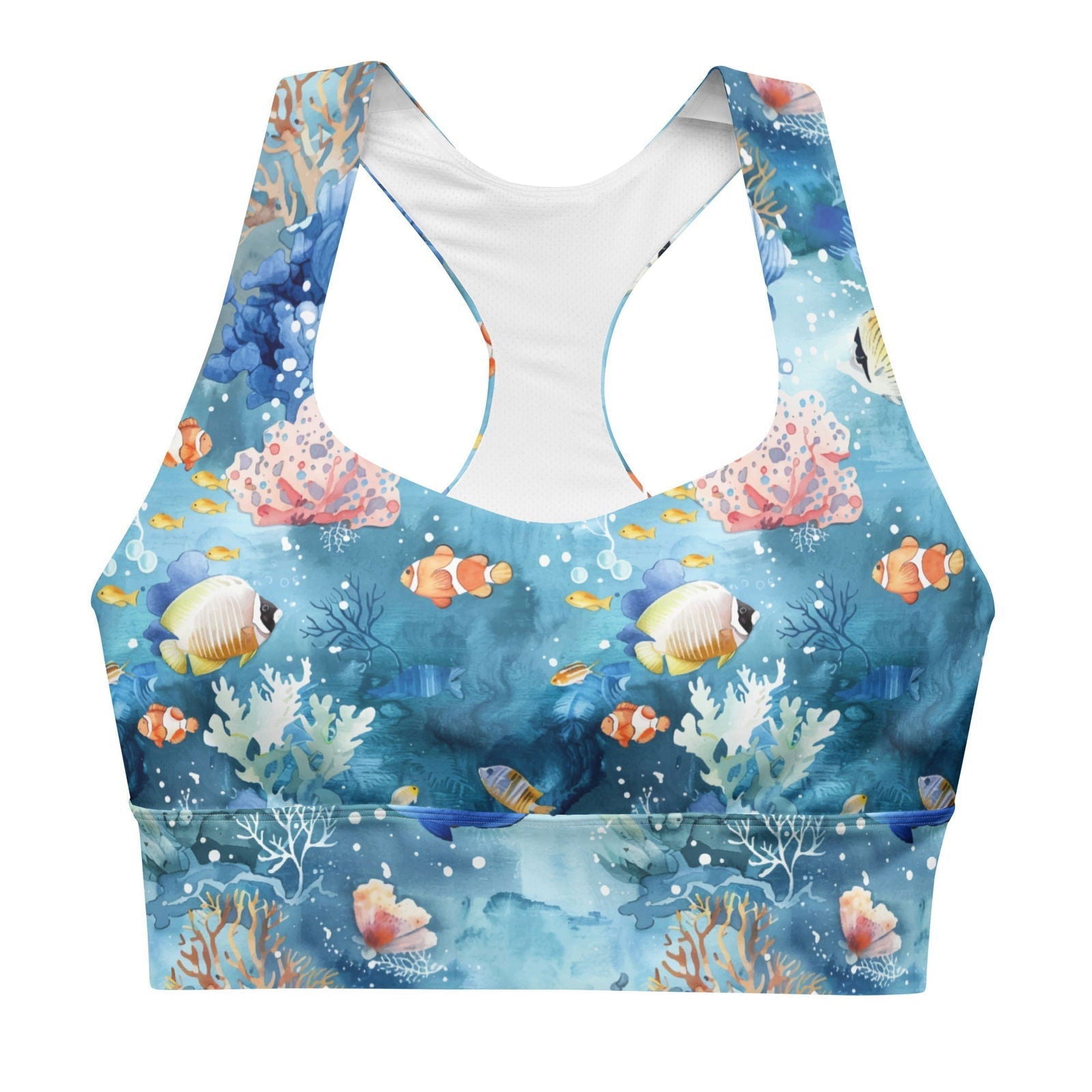 Tropical Reef Fish Eco Sports Bra Top - 