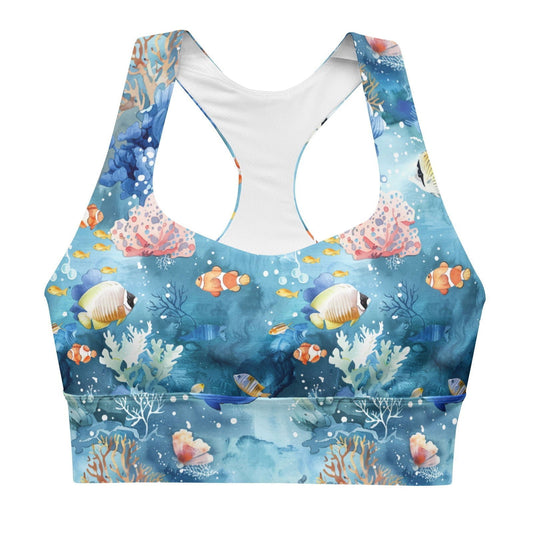 Tropical Reef Fish Eco Sports Bra Top - 