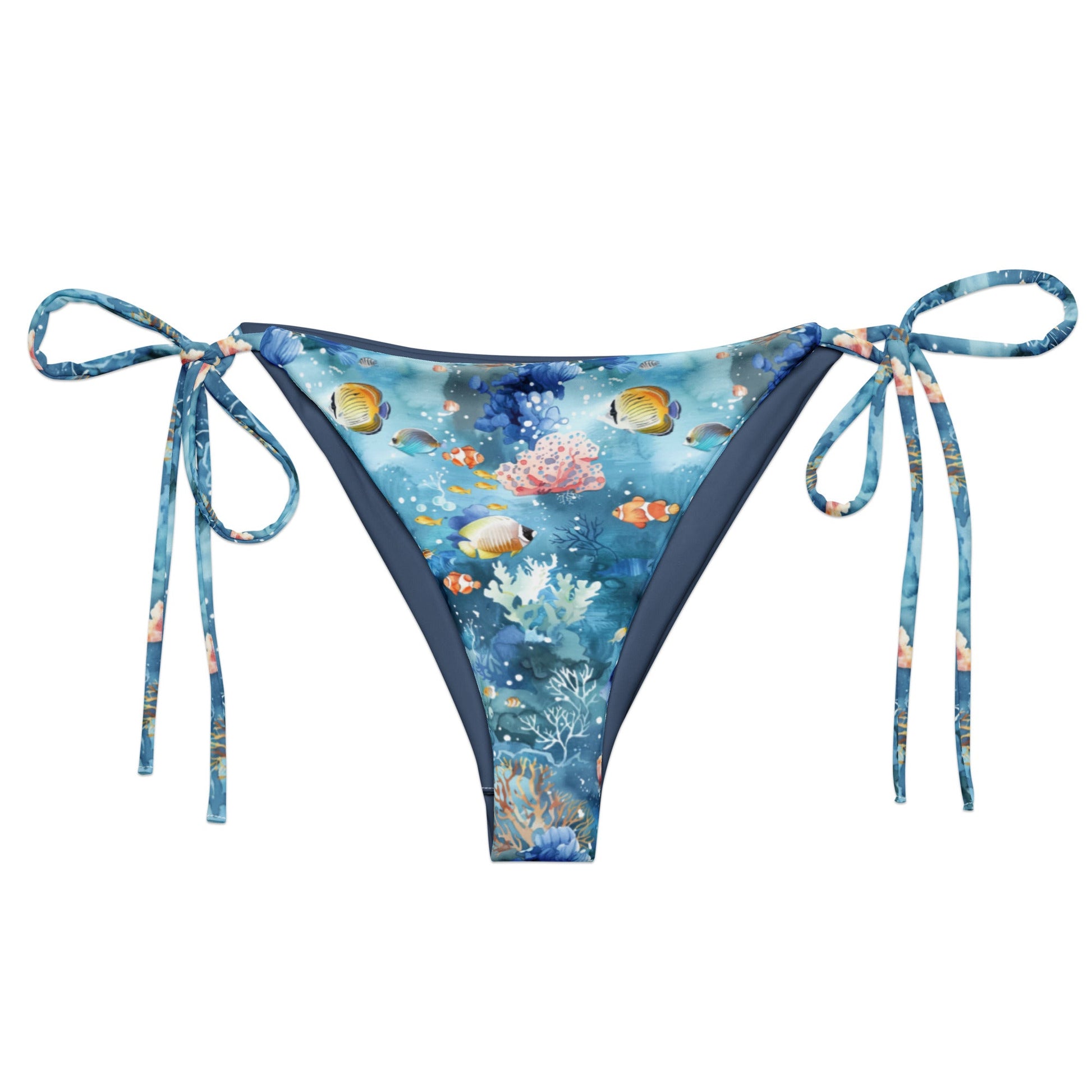 Tropical Reef Fish Eco String Bikini Bottom - 