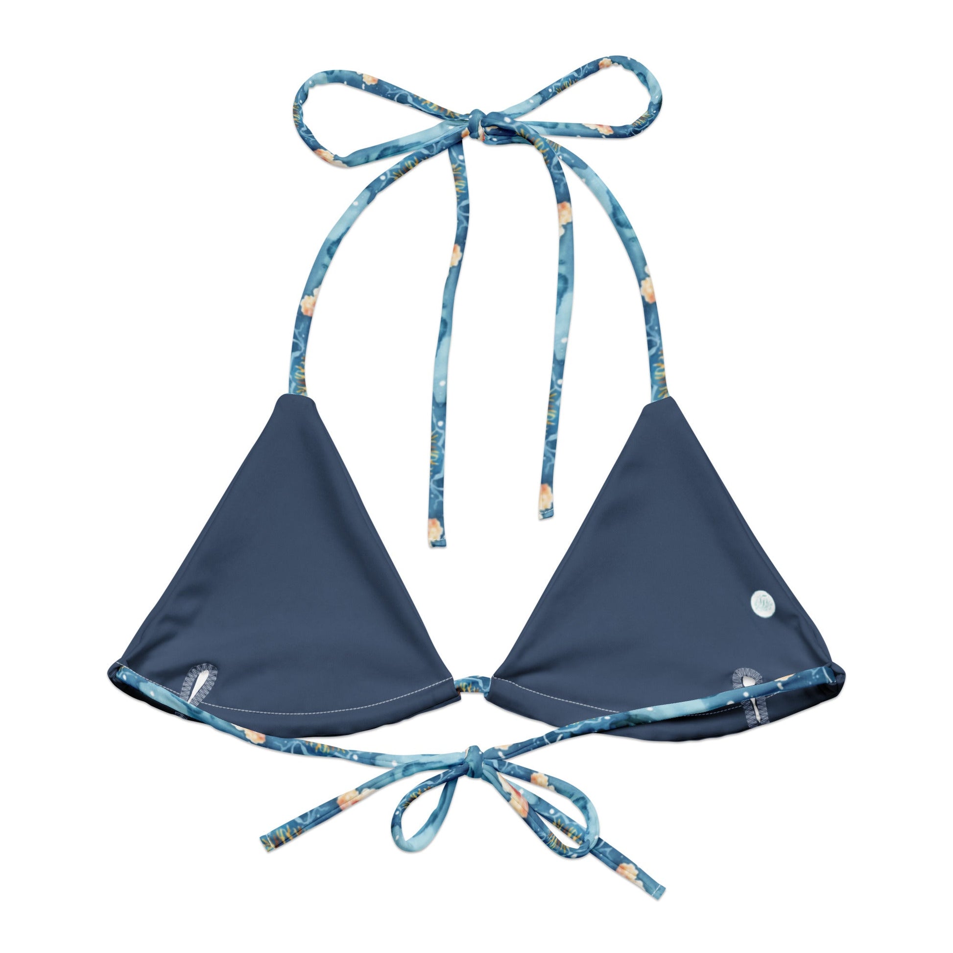 Tropical Reef Fish Eco String Bikini Top - 