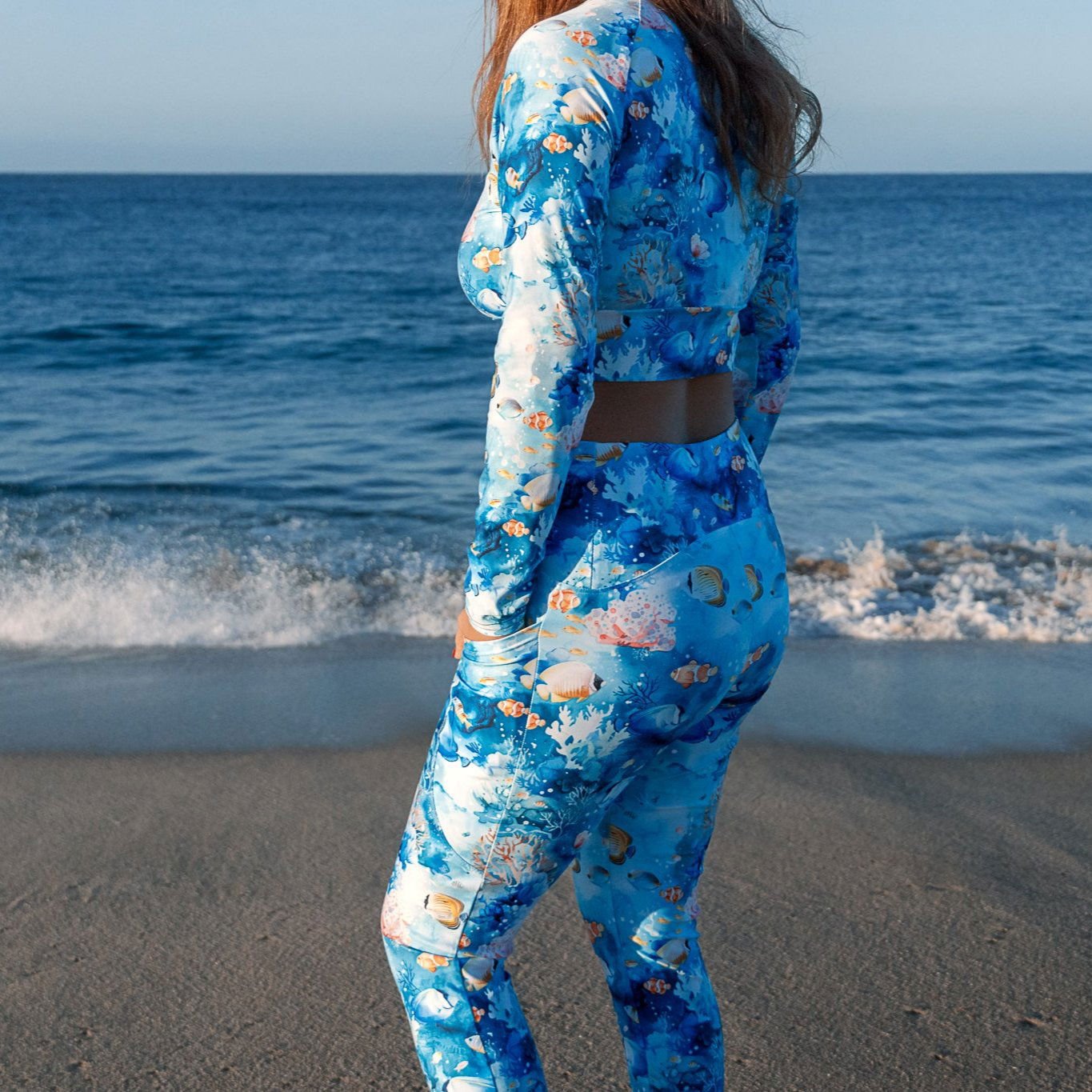 Tropical Reef Fish Eco Swim Leggings With Pockets - 