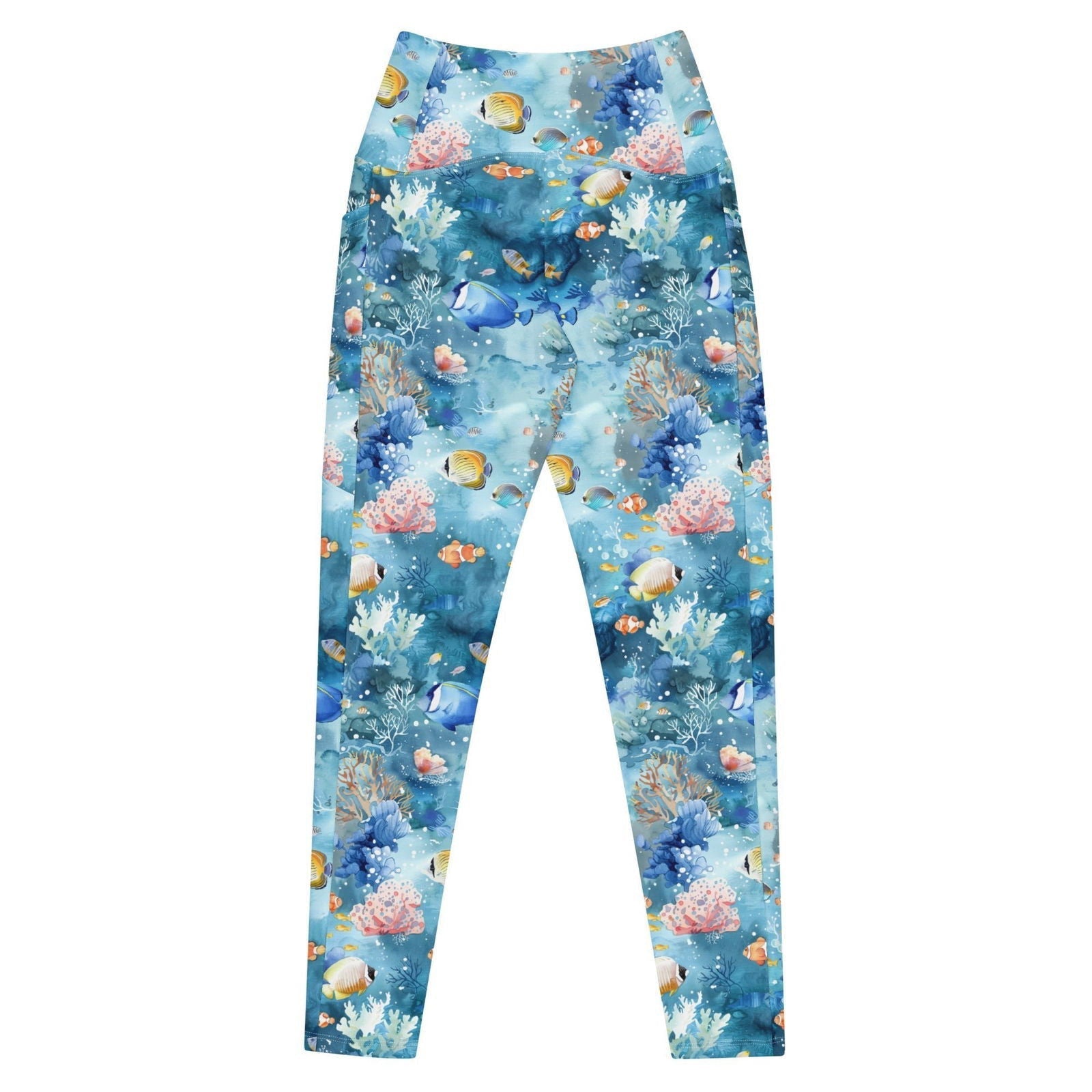 Tropical Reef Fish Eco Swim Leggings With Pockets - 