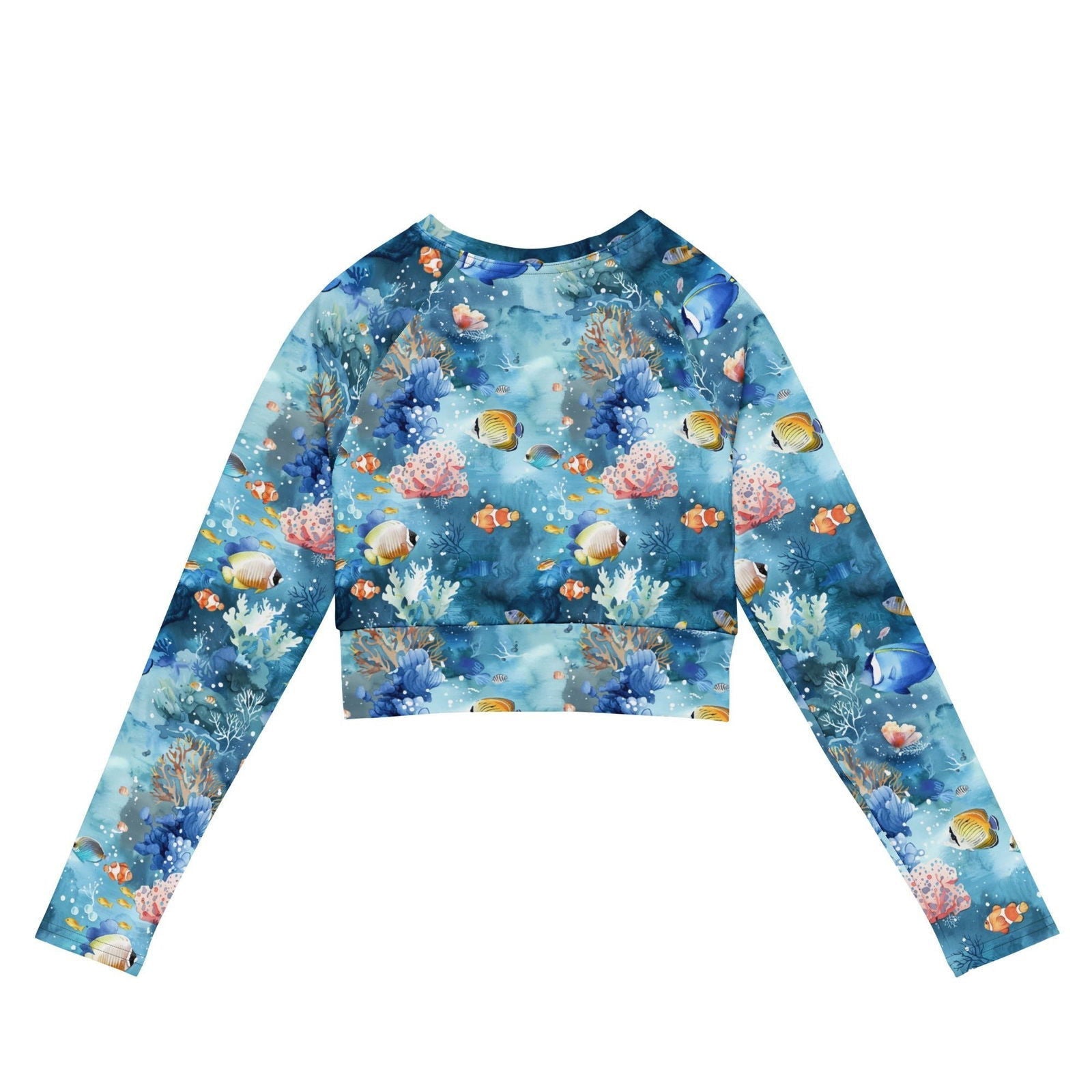 Tropical Reef Fish Eco Cropped Rash Guard - 