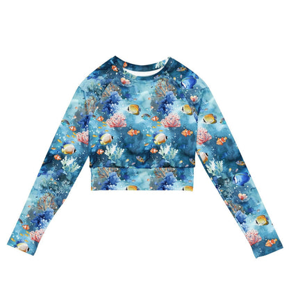Tropical Reef Fish Eco Cropped Rash Guard - 
