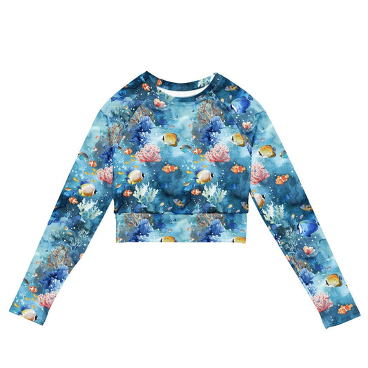 Tropical Reef Fish Eco Cropped Rash Guard - 