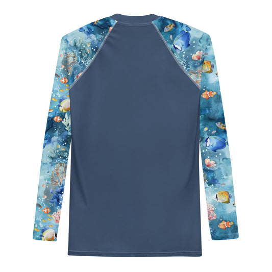 Tropical Reef Fish Men's Rash Guard - 