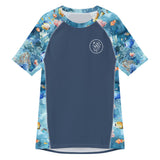 Seahorse Haven Men’s Short Sleeve Rash Guard -  - ["coral","Men","Rash guard","seahorse","Seahorse Haven"]