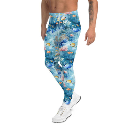 Tropical Reef Fish Men's Swim Leggings - 