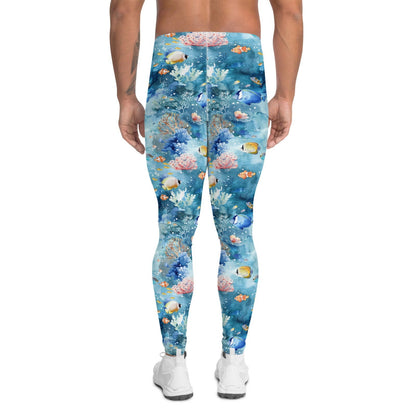 Tropical Reef Fish Men's Swim Leggings - 