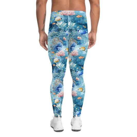 Tropical Reef Fish Men's Swim Leggings - 