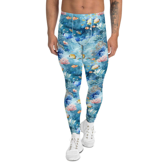 Tropical Reef Fish Men's Swim Leggings - 