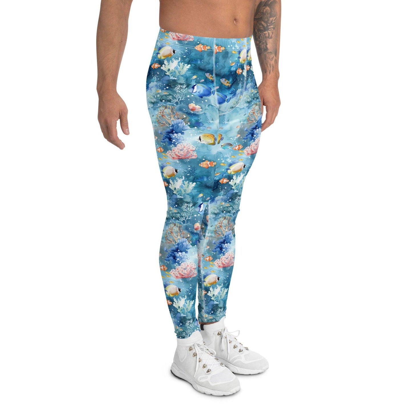 Tropical Reef Fish Men's Swim Leggings - 