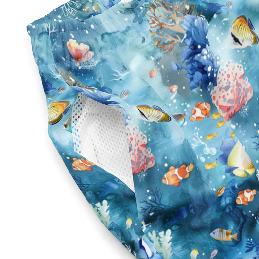 Tropical Reef Fish Men's Swim Trunks - 