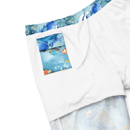 Tropical Reef Fish Men's Swim Trunks - 