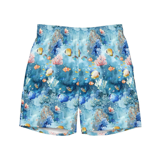 Tropical Reef Fish Men's Swim Trunks - 