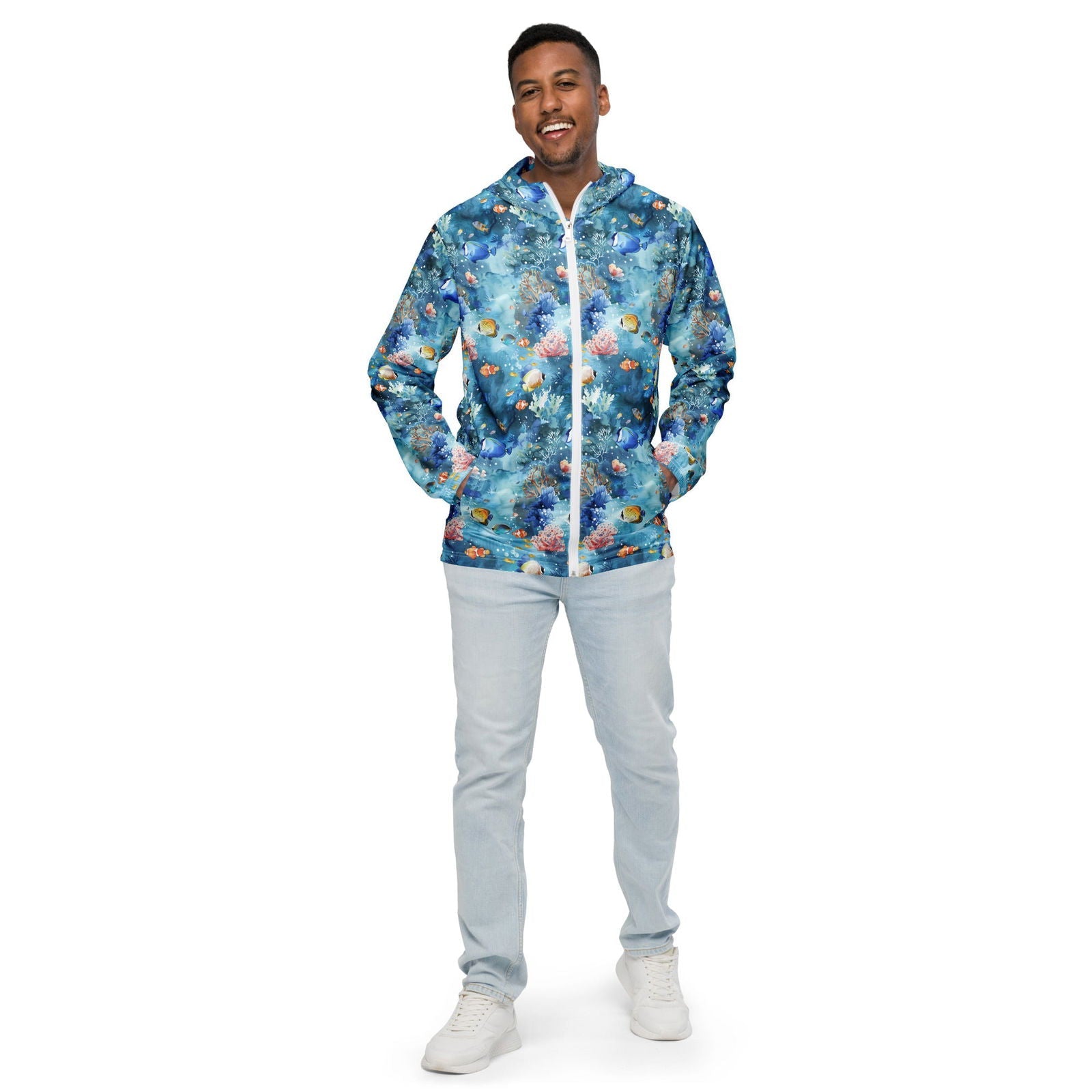 Tropical Reef Fish Men’s windbreaker - 