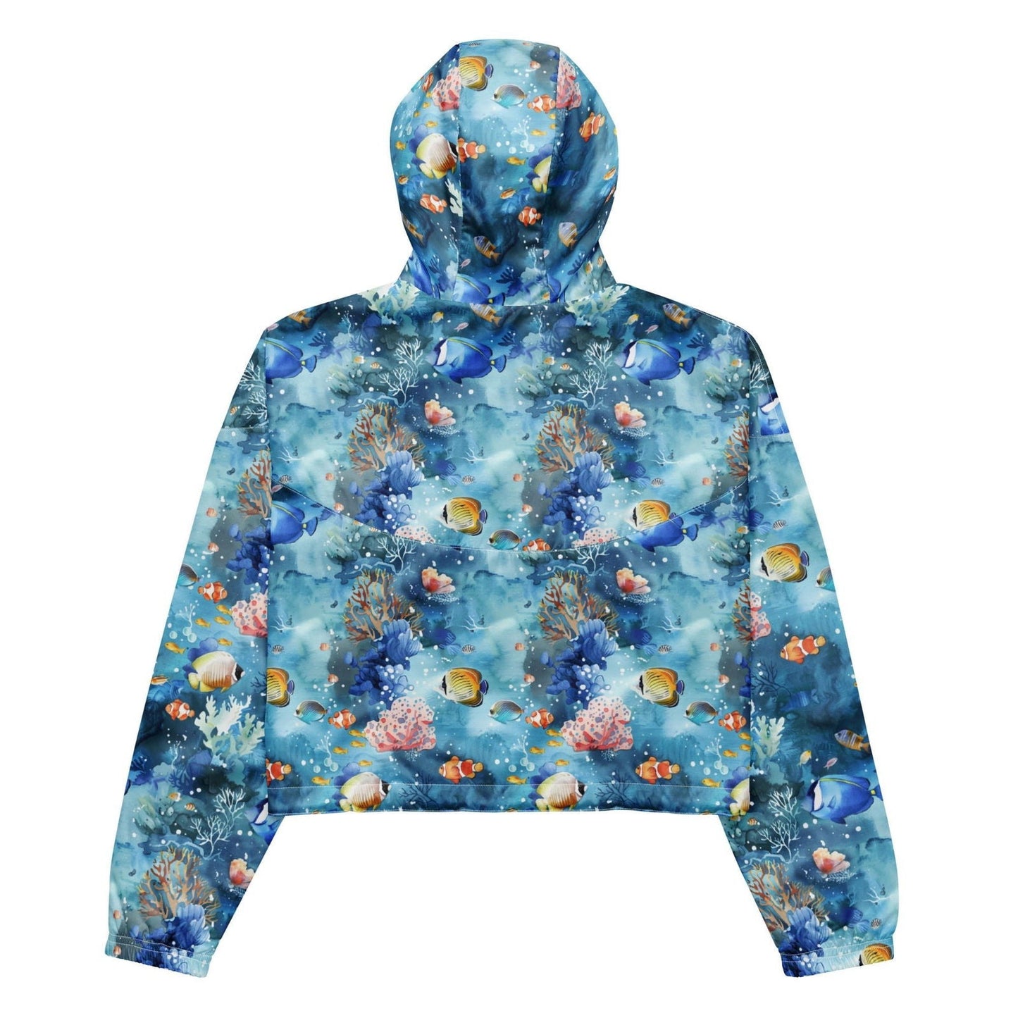 Tropical Reef Fish Women’s cropped Windbreaker - 