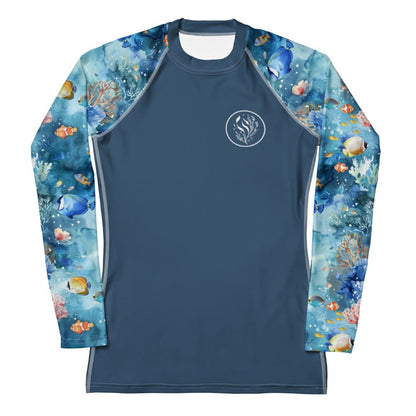 Tropical Reef Fish Women's Rash Guard Solid - 