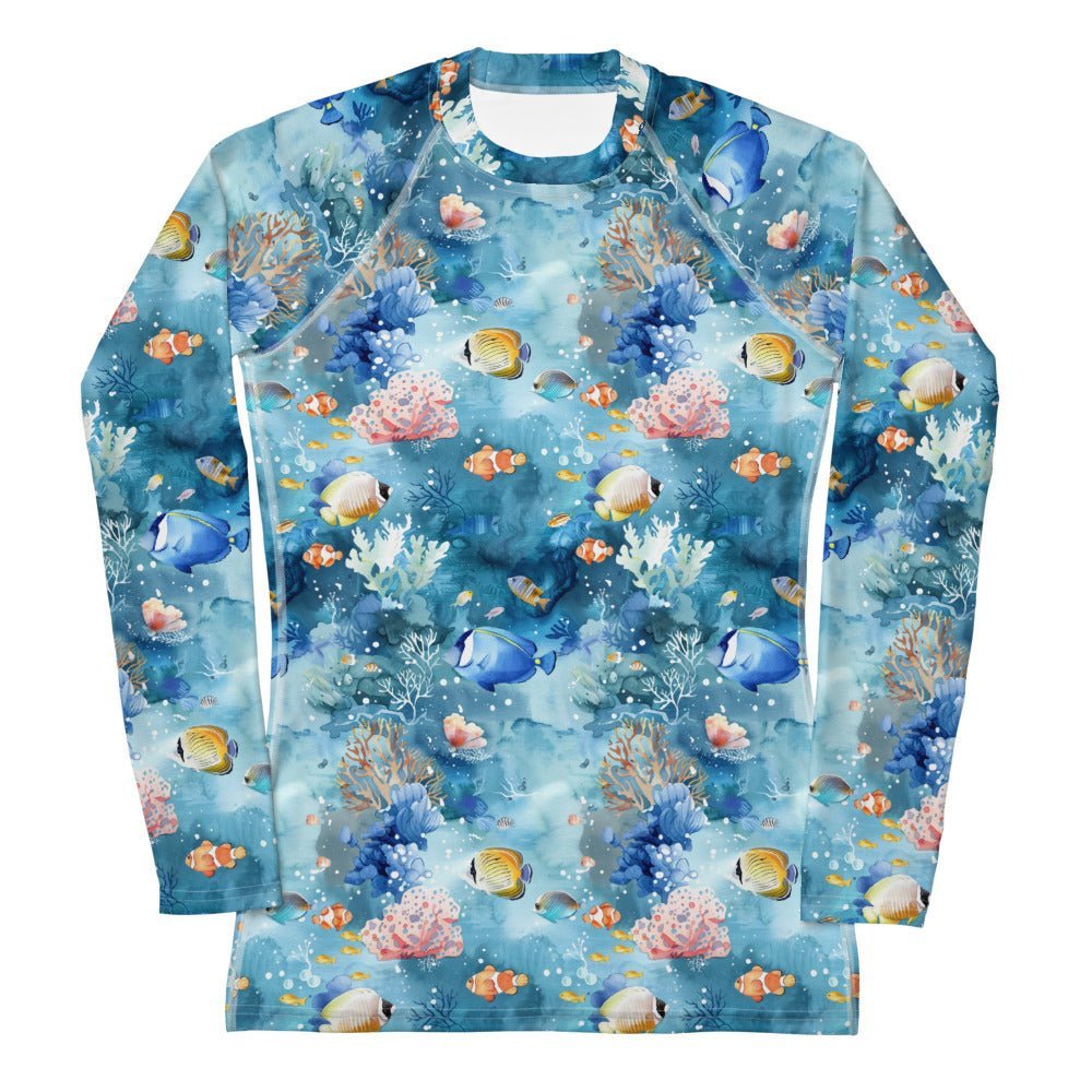 Tropical Reef Fish Women's Rash Guard - 
