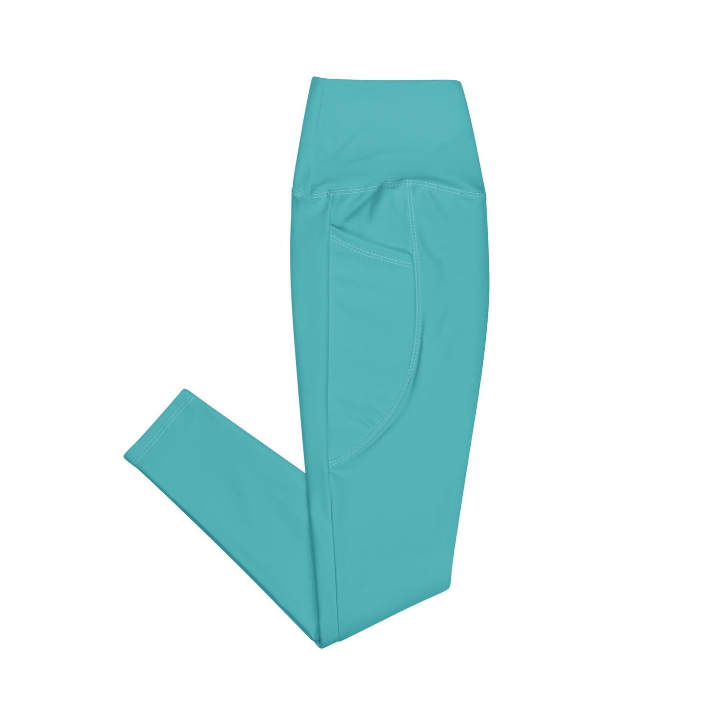 Solid Color Eco Swim Leggings With Pockets - 