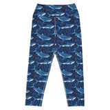 Whale Shark Dream Capri Swim Leggings -  - ["leggings","whale shark","Whale Shark Dream","women"]