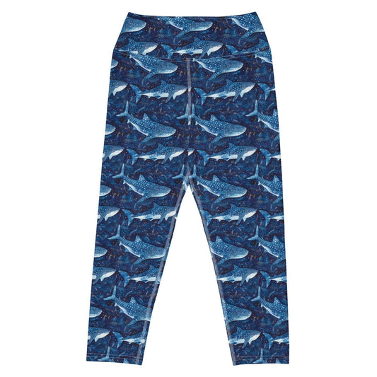 Whale Shark Dream Capri Swim Leggings - 