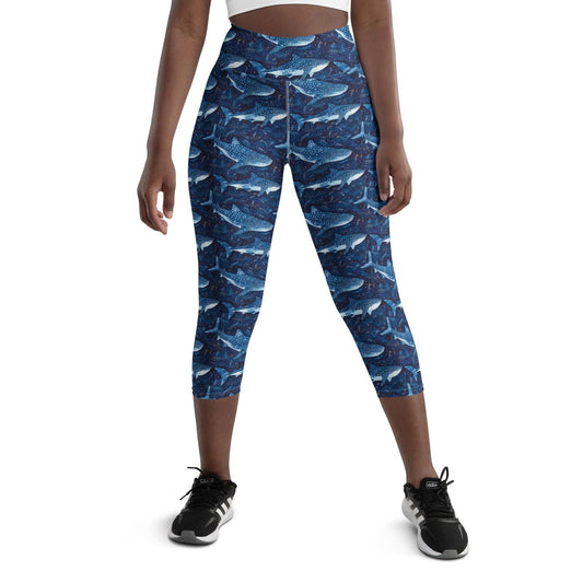Whale Shark Dream Capri Swim Leggings - 
