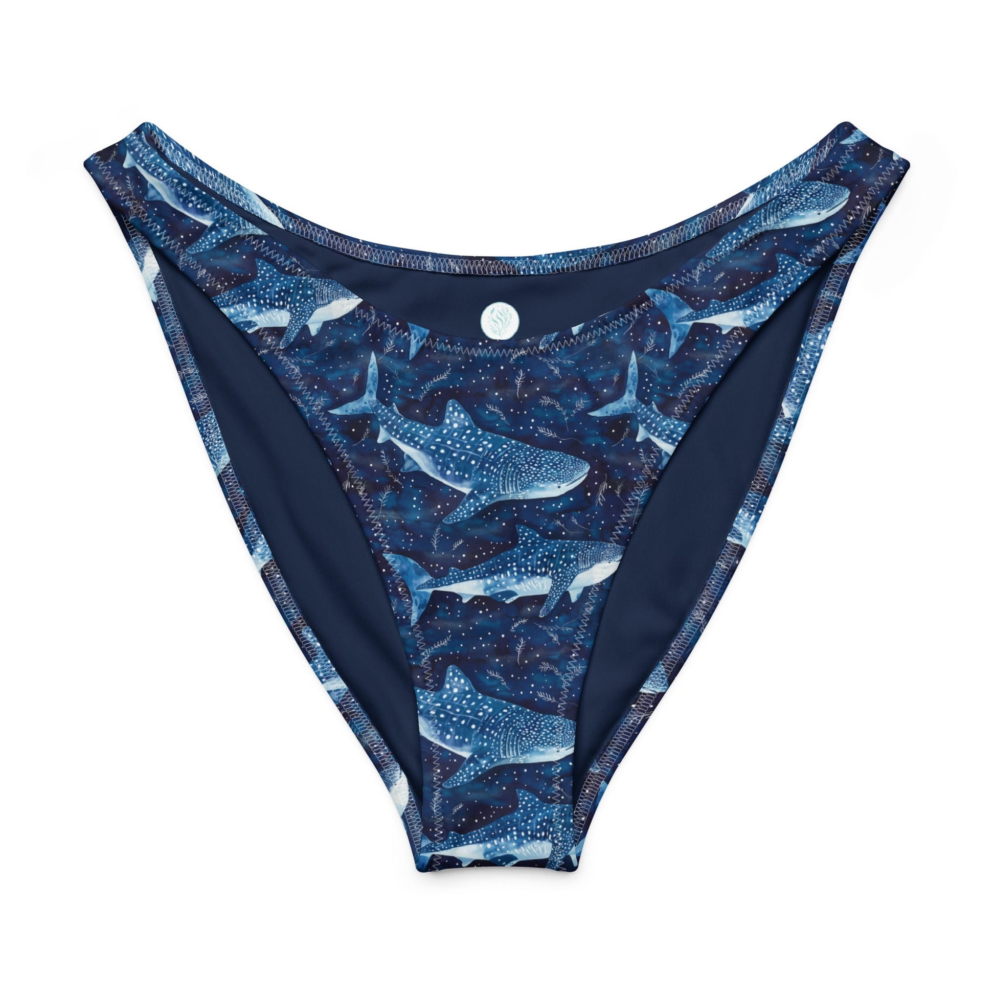 Whale Shark Dream Eco High-Leg Cheeky Bikini Bottom - 