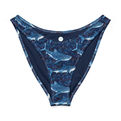 Whale Shark Dream Eco High-Leg Cheeky Bikini Bottom - 