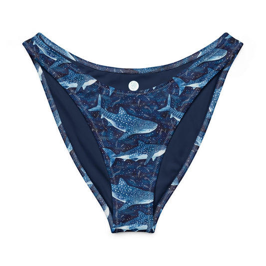 Whale Shark Dream Eco High-Leg Cheeky Bikini Bottom - 