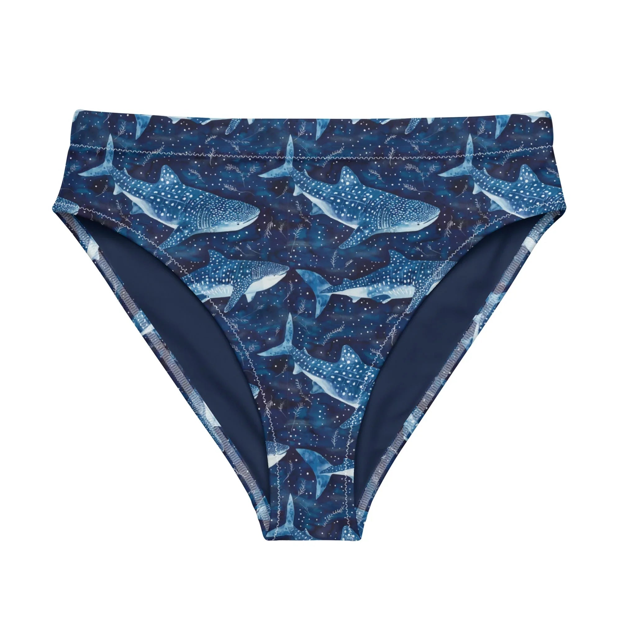 Blacktip Shark Drift Eco High-Waisted Bikini Bottom -  - ["shark","shark watch","swim","Wildlife","women"]
